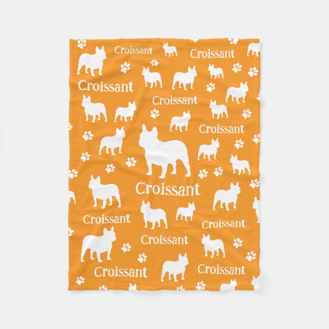 French Bulldog Personalized Dog Blanket Frenchie  (Front)