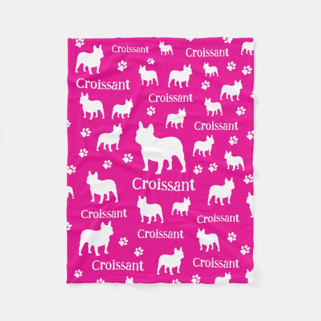 French Bulldog Personalized Dog Blanket Frenchie  (Front)