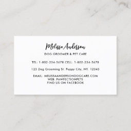 Picture of French Bulldog Personalized Dog Groomer Pet Care Business Card | Zazzle