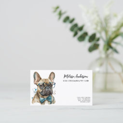 Picture of French Bulldog Personalized Dog Groomer Pet Care Business Card | Zazzle