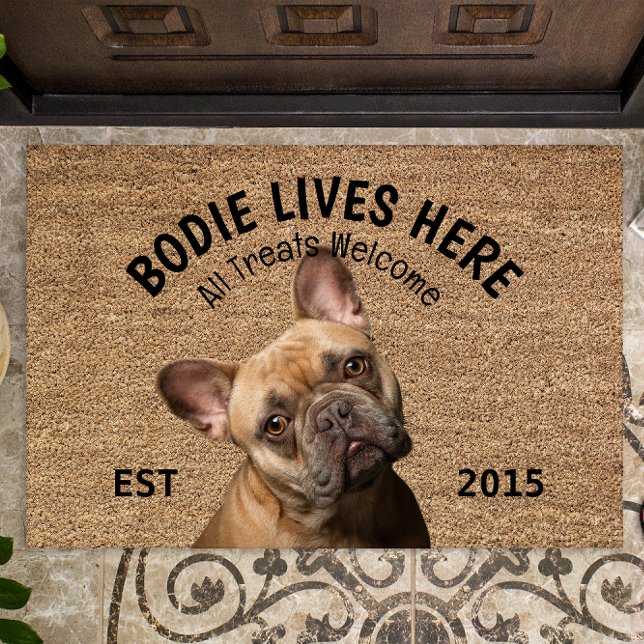 French Bulldog Personalized Dog Lover Doormat (Creator Uploaded)