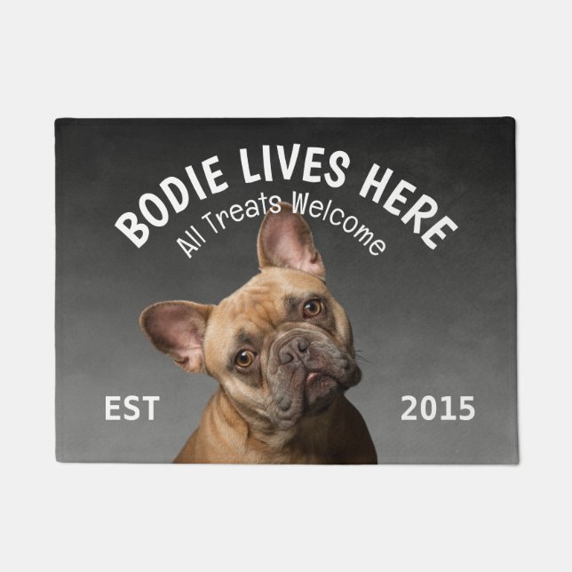 French Bulldog Personalized Dog Lover Doormat (Front)