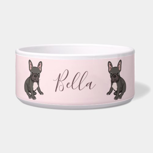 French Bulldog Personalized Dog Water Bowl