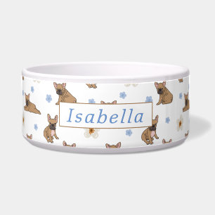 French Bulldog Personalized Dog Water Bowl