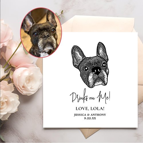 French Bulldog Personalized Drinks on Me Napkins