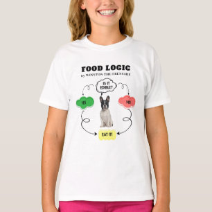 French Bulldog Personalized Food Logic Flowchart T-Shirt
