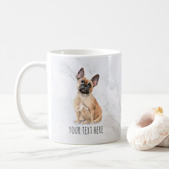 French Bulldog Personalized Mug (With Donut)