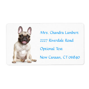 French Bulldog Personalized Name Address Label
