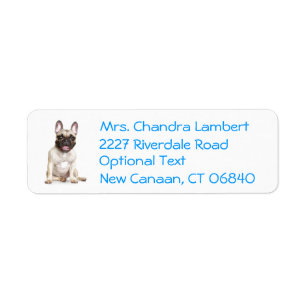 French Bulldog Personalized Name Address Label