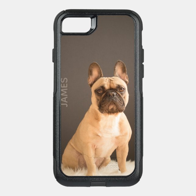 French Bulldog Personalized Name | Dog Otterbox iPhone Case (Back)