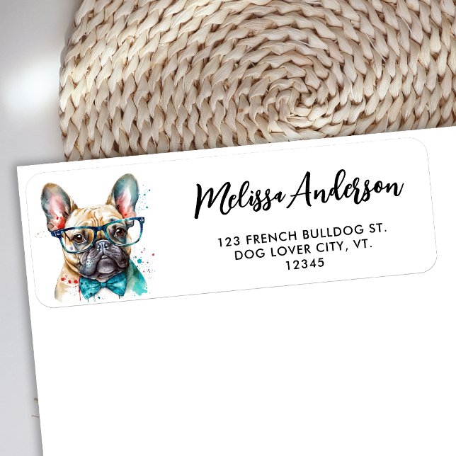 French Bulldog Personalized Pet Dog Return Address Label (Creator Uploaded)