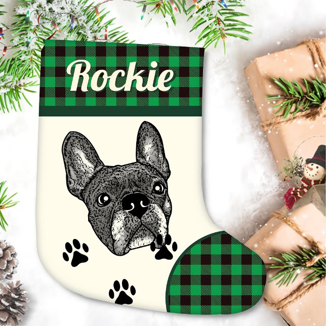 French Bulldog Personalized Small Christmas Stocking (Creator Uploaded)