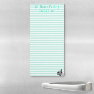 French Bulldog | Personalized To do list | Aqua