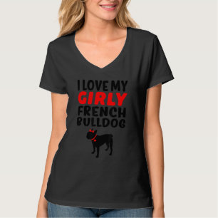 French Bulldog Pet  Girl Girly Dog Gender Reveal C T-Shirt