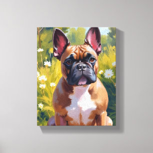 French Bulldog Pet Painting Dog Art Canvas Print