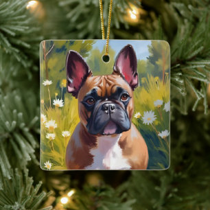 French Bulldog   Pet Painting Dog Art Ceramic Ornament