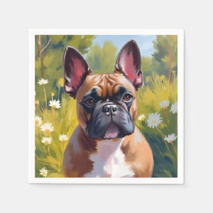 French Bulldog Pet Painting Dog Napkins