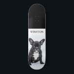 French Bulldog Pet Photo Skateboard<br><div class="desc">Does your dog skateboard,  or ride with you? Just add your dog's photo and name to this cool modern skateboard.</div>