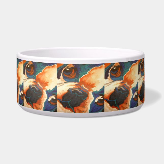 French Bulldog Pet Portrait Bowl (Front)