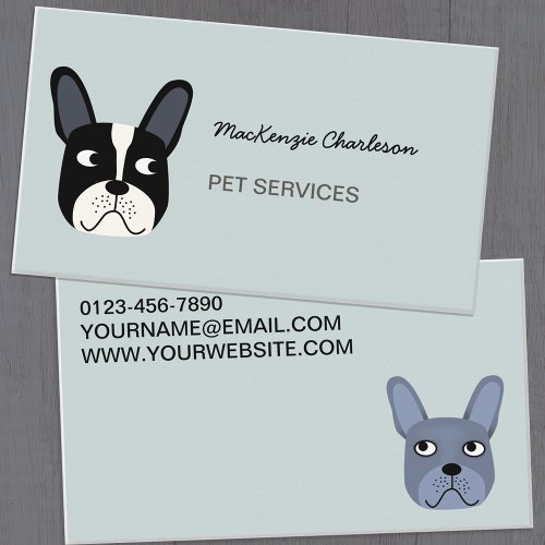 French Bulldog Pet Services Business Card