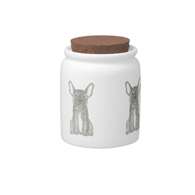 French Bulldog Pet Treat Cookie Jar (Front)