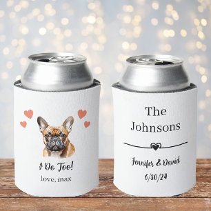 French Bulldog Pet Wedding Can Cooler