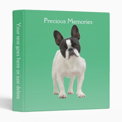 French bulldog photo album binder gift idea binder