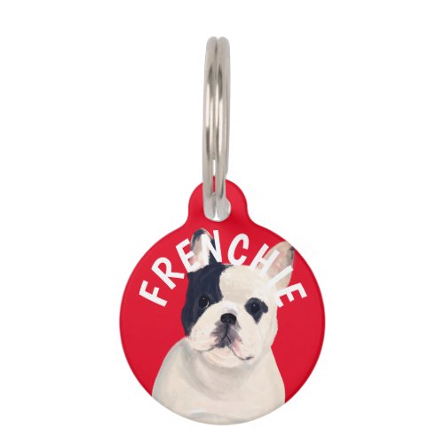 FRENCH BULLDOG PHOTO NAME PET TAG Custom BUDGET