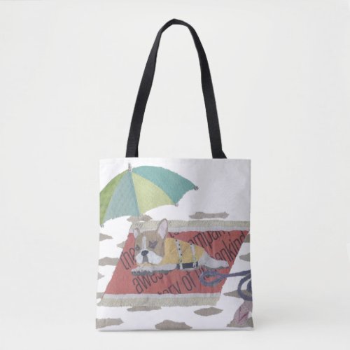 French Bulldog Pied Frenchie Colorful Pop Cute Tote Bag