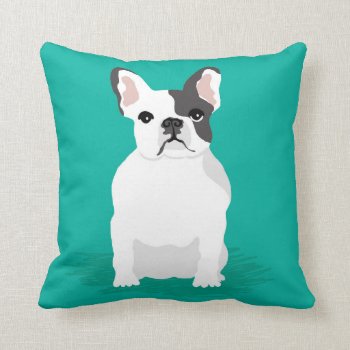 French Bulldog Pillow Cute Pet Portraits by FriendlyPets at Zazzle