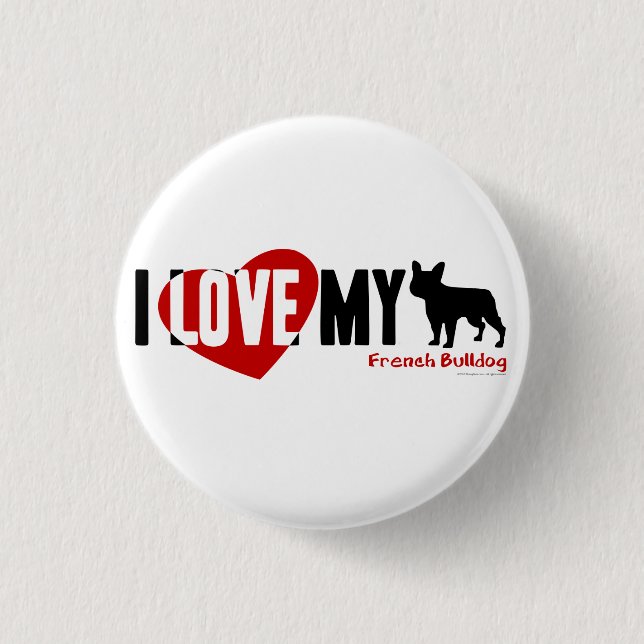 French Bulldog Pinback Button (Front)