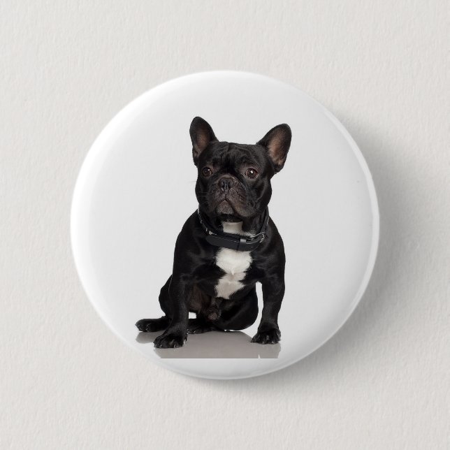 French Bulldog Pinback Button (Front)