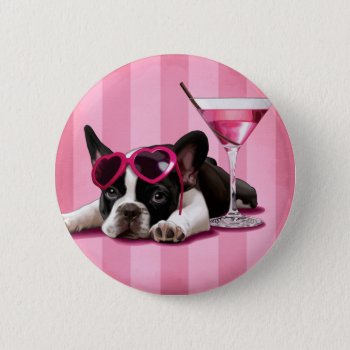 French Bulldog Pinback Button by MarylineCazenave at Zazzle
