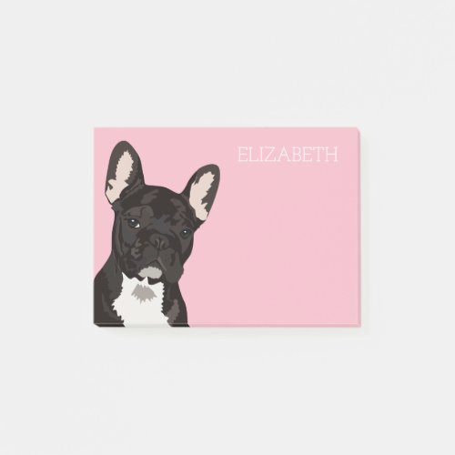 French Bulldog  Pink Cute Frenchie Post_it Notes