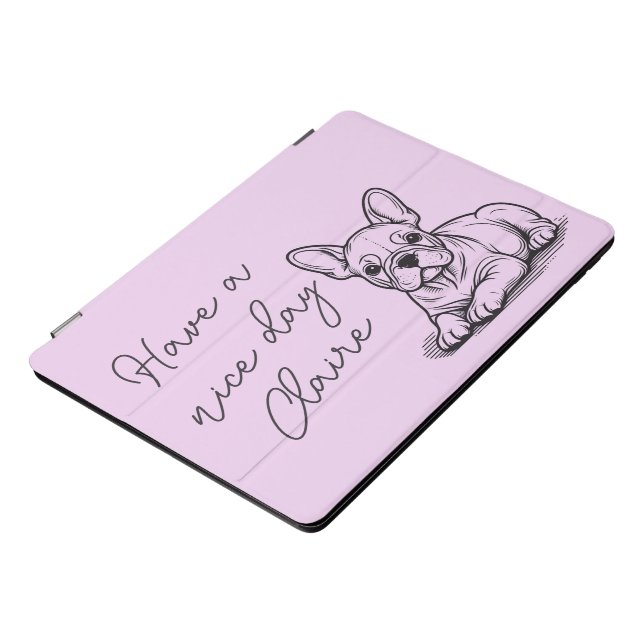 French bulldog PINK iPad Smart Cover (Side)