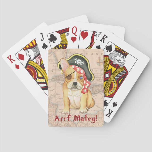 French Bulldog Pirate Poker Cards (Back)