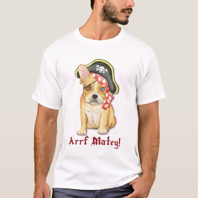 French Bulldog Pirate T-Shirt (Front)
