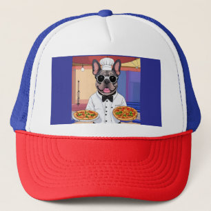 French Bulldog Pizza Father's Day Bulldog Trucker Hat