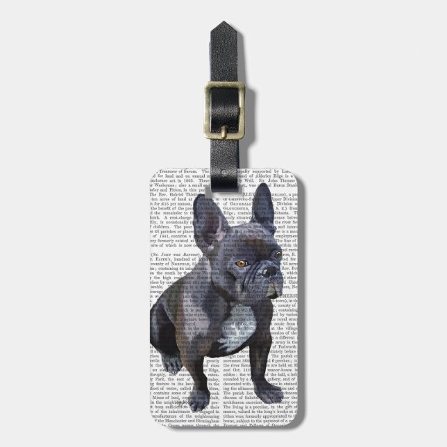 French Bulldog Plain Luggage Tag (Front Vertical)