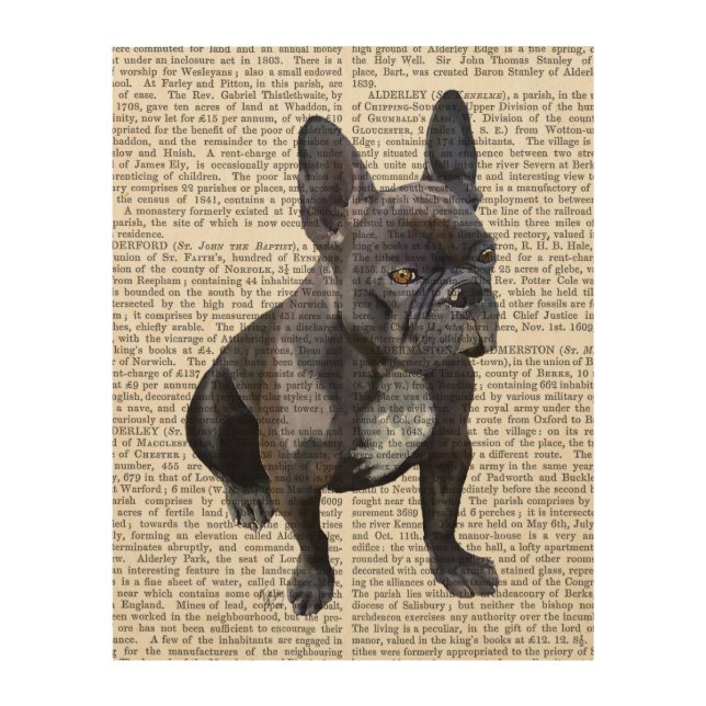 French Bulldog Plain Wood Wall Decor (Front)