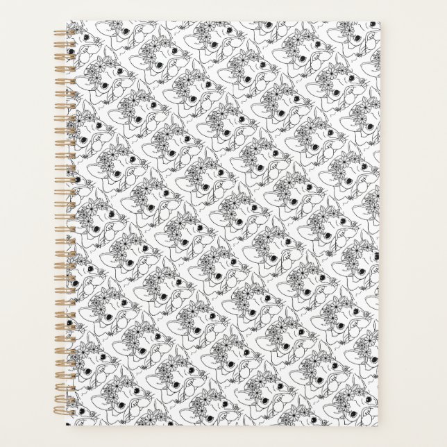 FRENCH BULLDOG PLANNER Month/Weekly  81/2 x 11”  (Front)