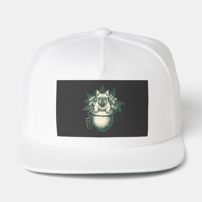 French Bulldog Plant Lover Gift Snap Back Hat (Front)