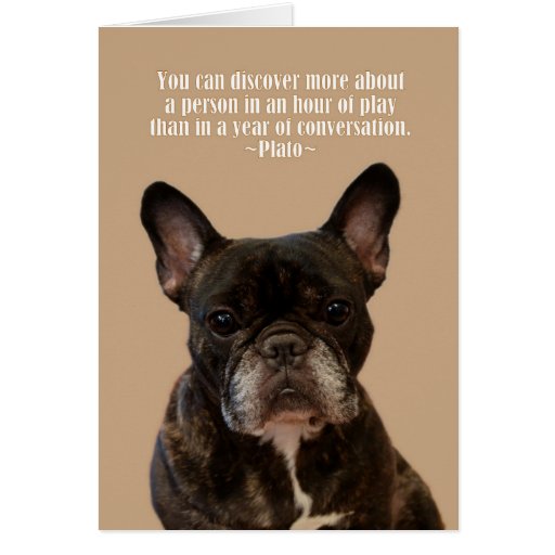 French Bulldog Plato Happy Birthday Greeting Card | Zazzle