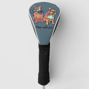 French Bulldog play with fun Golf Head Cover