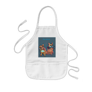 French Bulldog play with fun Kids' Apron