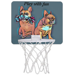 French Bulldog play with fun Mini Basketball Hoop