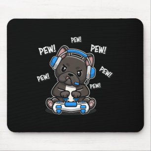 French Bulldog Player Video Game Mouse Pad