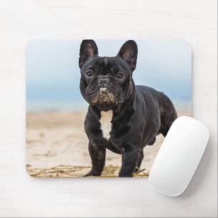 French Bulldog Playing in the Sand Mouse Pad