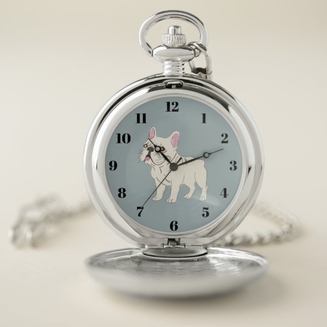 French Bulldog Pocket Watch (Inside)