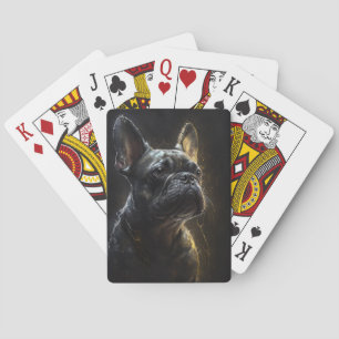 French Bulldog Portrait Animal Nature Wildlife Art Poker Cards
